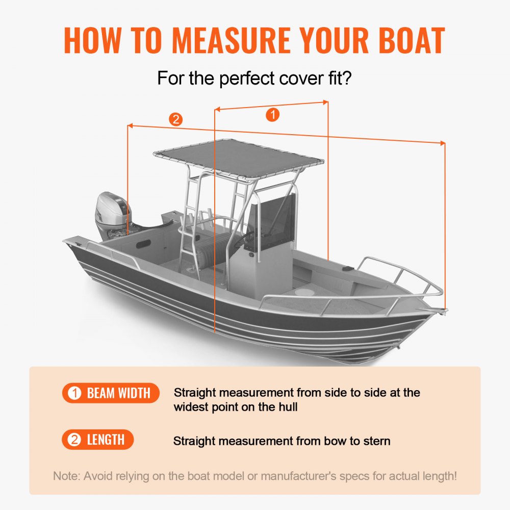 SXYT-TOPCZ24-26 - Durable 600D Waterproof T-Top Boat Cover for 24'-26' Boats