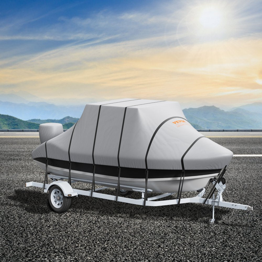 SXYT-TOPCZ24-26 - Durable 600D Waterproof T-Top Boat Cover for 24'-26' Boats