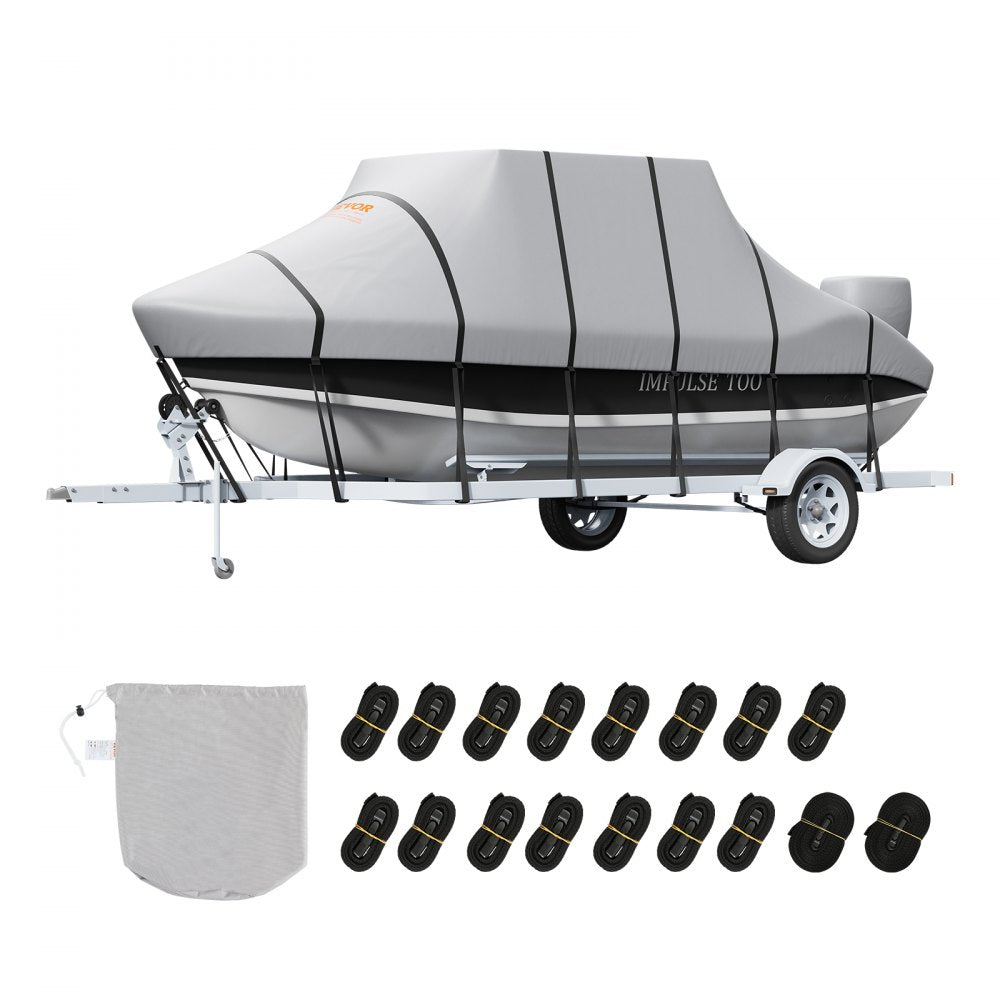 SXYT-TOPCZ24-26 - Durable 600D Waterproof T-Top Boat Cover for 24'-26' Boats