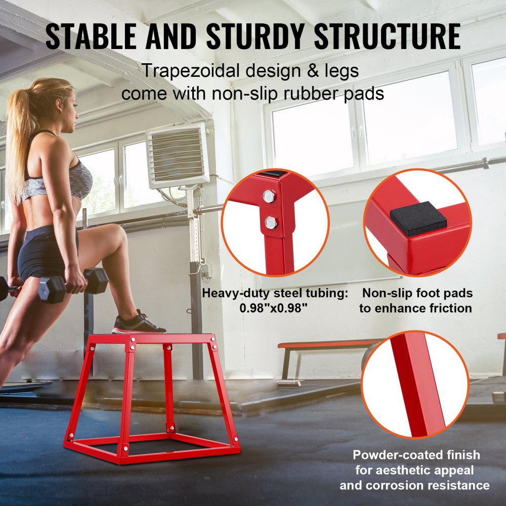 SS-R-12-18-24 - Durable Plyometric Jump Box Set for Home Gym Training