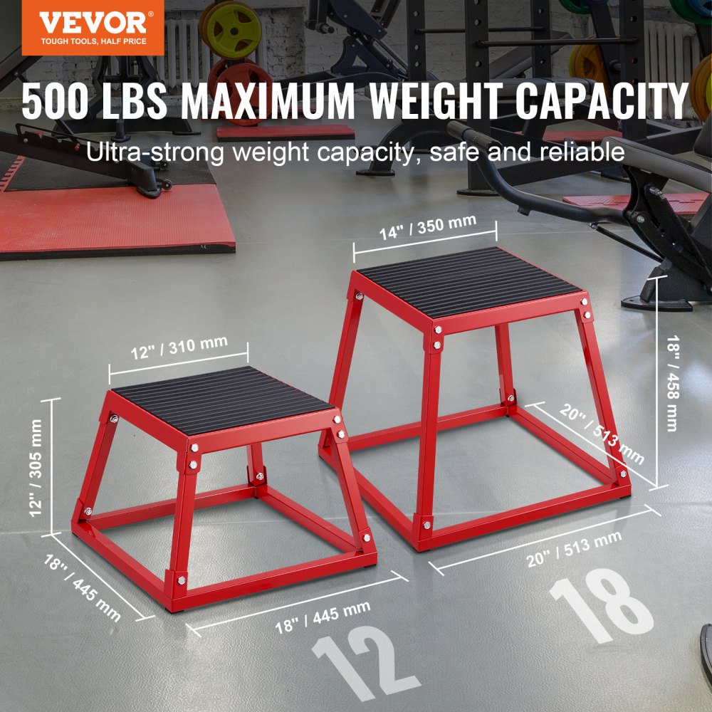SS-R-12 - Durable 12" Plyometric Jump Box for Safe Training Sessions