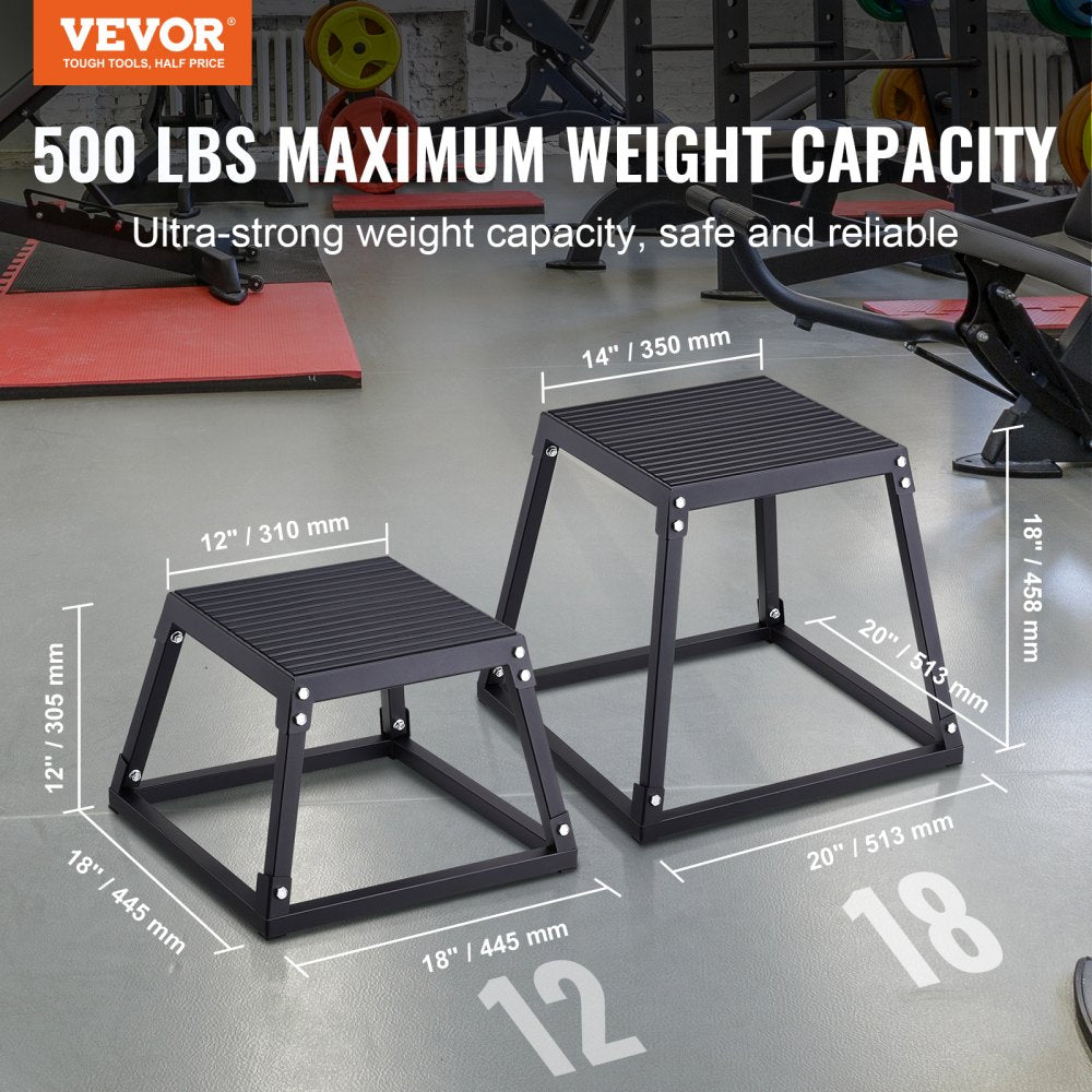SS-B-12 - 12-Inch Steel Plyometric Jump Box for Safe Workouts