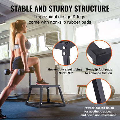 SS-B-12 - 12-Inch Steel Plyometric Jump Box for Safe Workouts