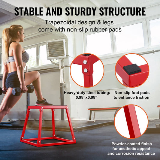 SS-R-18 - Durable 18-Inch Plyometric Jump Box for Safe Workouts