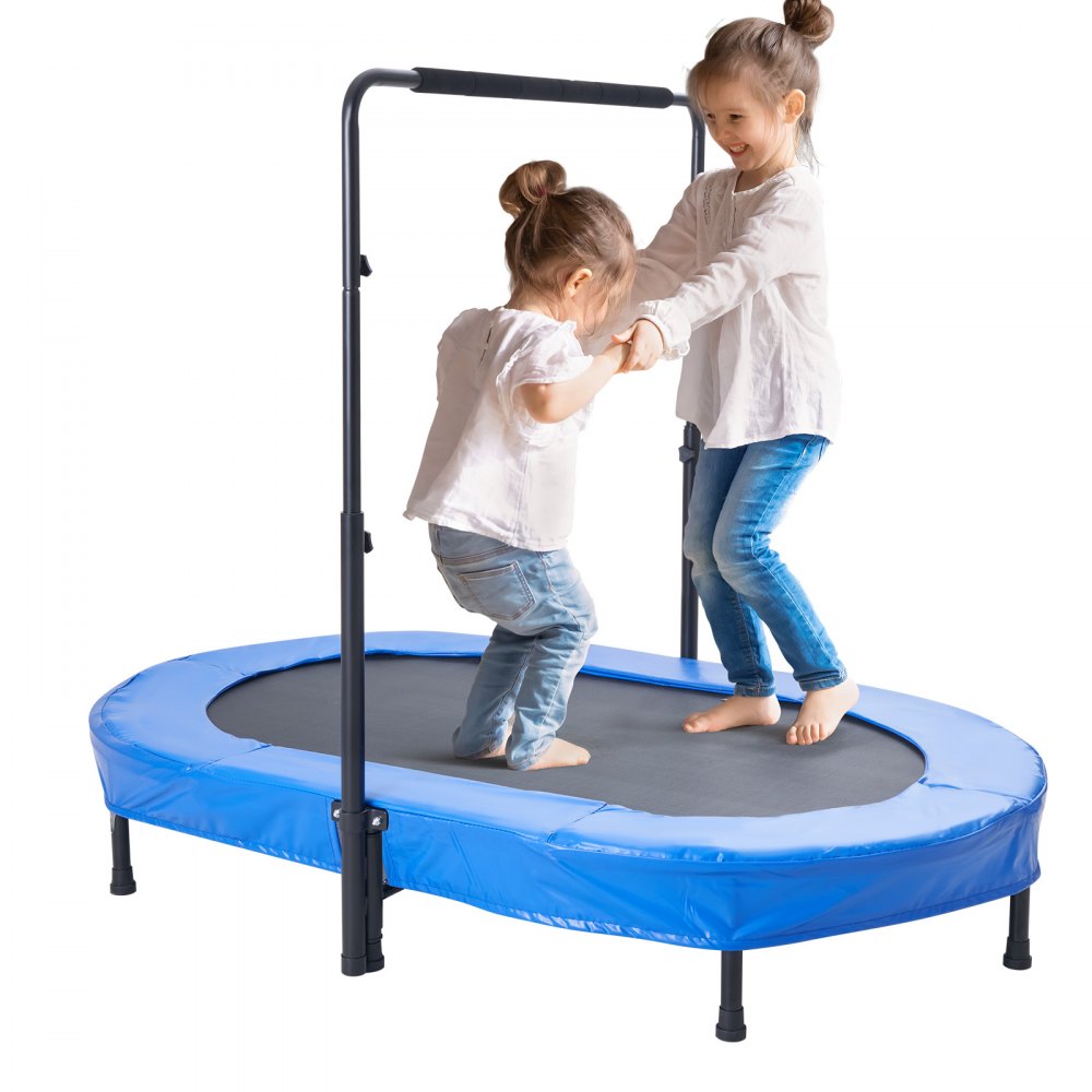 TX-B6399-36in - Foldable 56" Mini Trampoline for Kids with Adjustable Handle