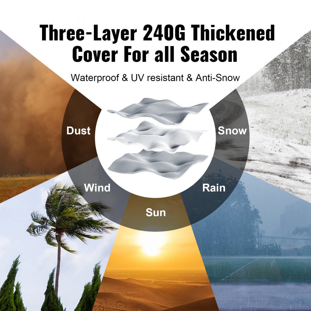 010185772515 - 10x15ft Weather-Resistant Portable Shelter for Vehicles & Tools