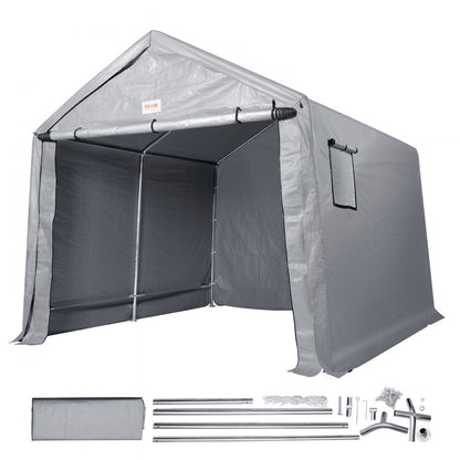010916804328 - Heavy-Duty 7x12 ft Portable Shed with Galvanized Steel Frame