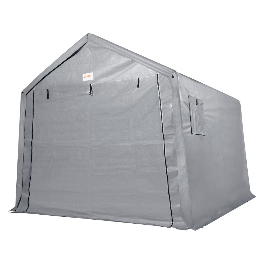 010916804328 - Heavy-Duty 7x12 ft Portable Shed with Galvanized Steel Frame
