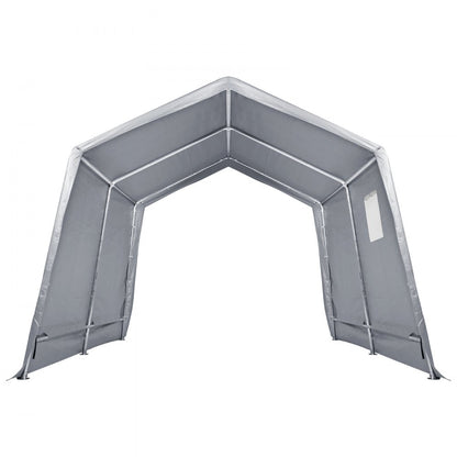 010964422963 - 8x14 ft Outdoor Storage Shed with Heavy-Duty Steel Frame