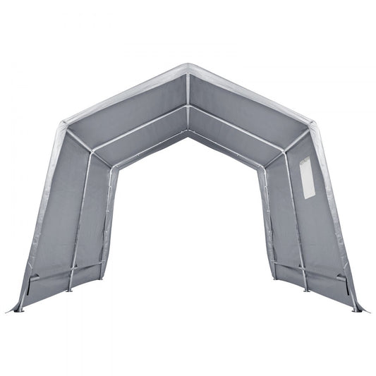 010964422963 - 8x14 ft Outdoor Storage Shed with Heavy-Duty Steel Frame