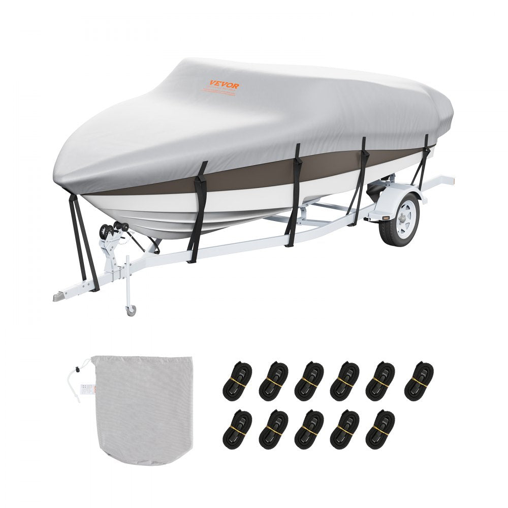 SXYTYCZ16-18 - Durable 600D Waterproof Boat Cover for 16-18.5' V-Hull & Tri-Hull