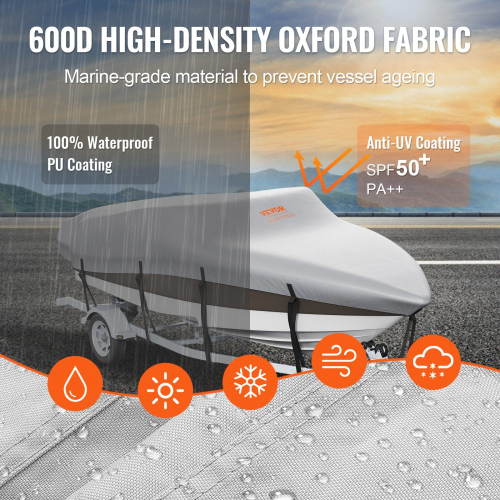 SXYTYCZ23-24 - 23-24' Waterproof Heavy-Duty Boat Cover for Year-Round Protection