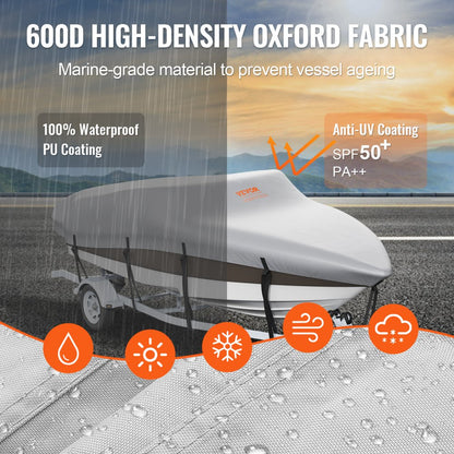 SXYTYCZ23-24 - 23-24' Waterproof Heavy-Duty Boat Cover for Year-Round Protection