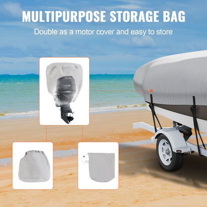 SXYTYCZ23-24 - 23-24' Waterproof Heavy-Duty Boat Cover for Year-Round Protection