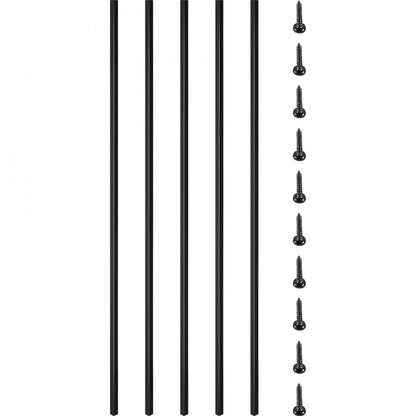 010732766033 - 16-Pack 44" Black Iron Balusters for Deck & Stair Railing