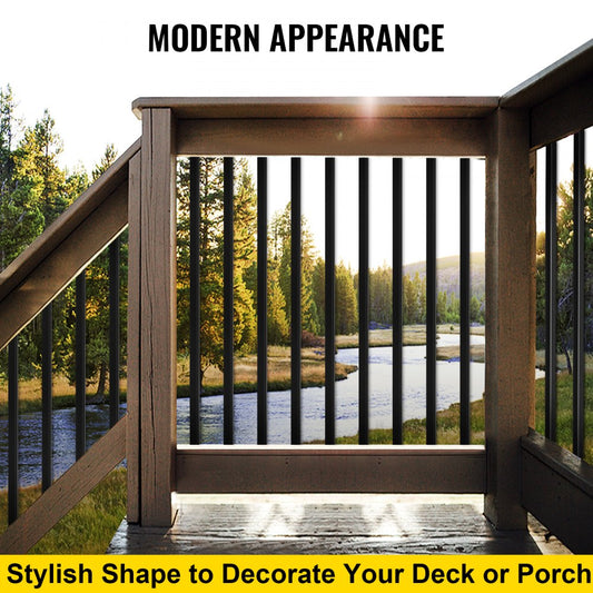 010732766033 - 16-Pack 44" Black Iron Balusters for Deck & Stair Railing
