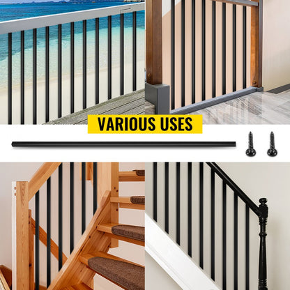 010732766033 - 16-Pack 44" Black Iron Balusters for Deck & Stair Railing