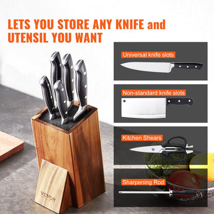 GM23010 - Acacia Wood Knife Holder for Organized Kitchen Accessory