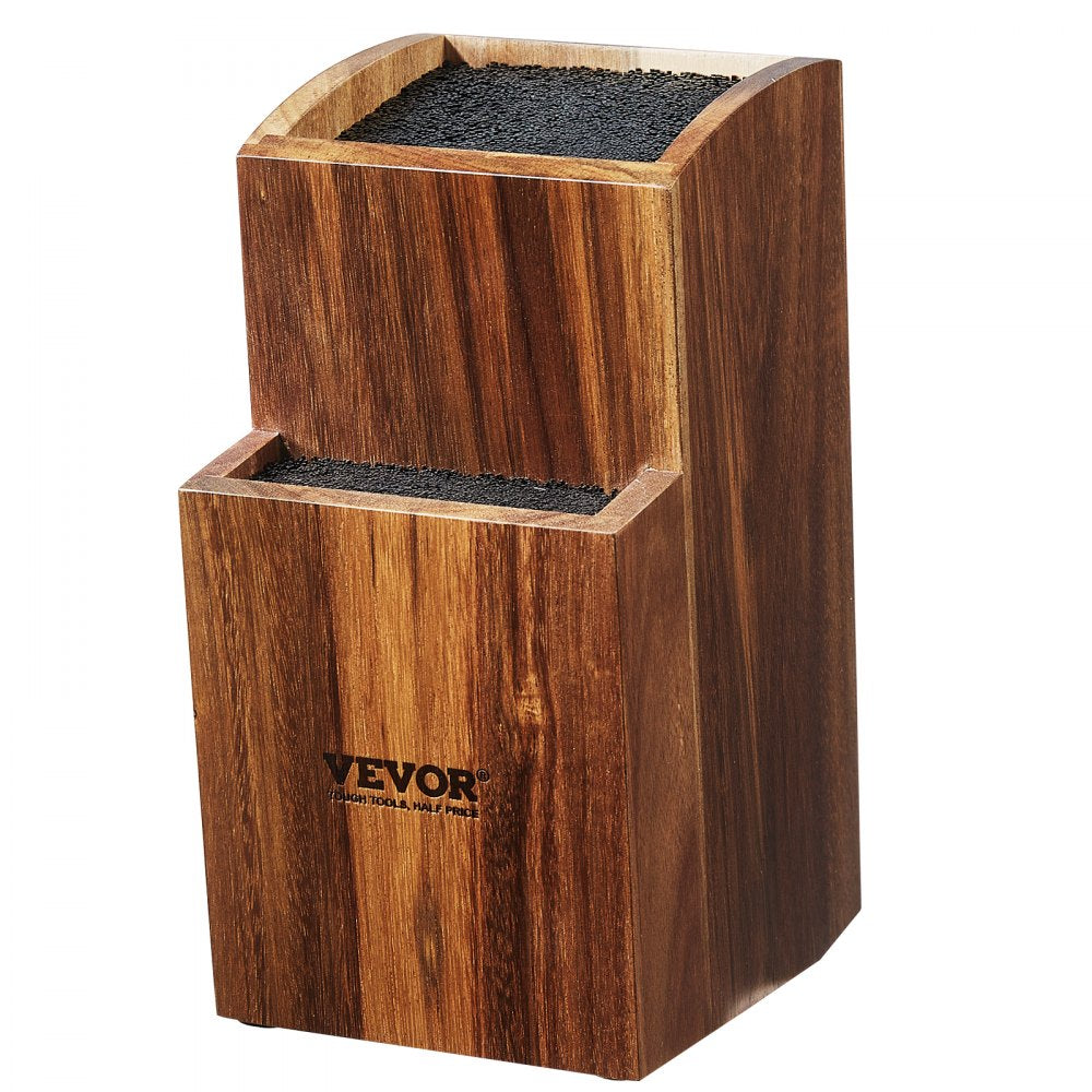 GM23020 - Acacia Wood Universal Knife Holder with Two-Tier Design