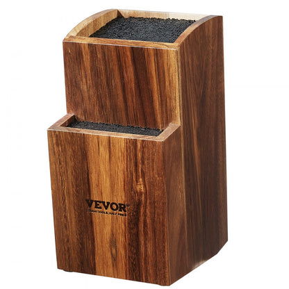 GM23020 - Acacia Wood Universal Knife Holder with Two-Tier Design