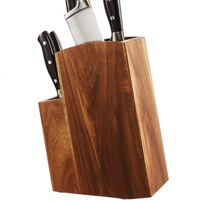 GM23020 - Acacia Wood Universal Knife Holder with Two-Tier Design