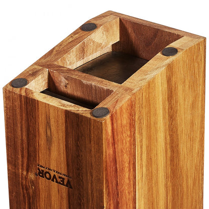 GM23020 - Acacia Wood Universal Knife Holder with Two-Tier Design