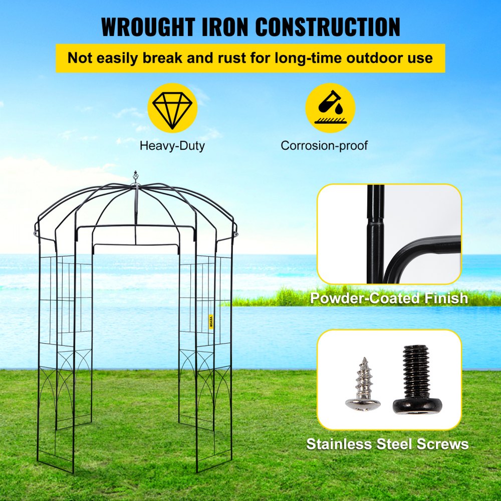 TYGM-7844 - 9ft Steel Birdcage Arbor for Climbing Plants