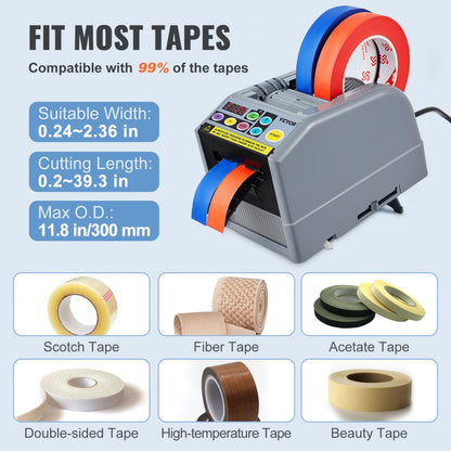 AT-60 - VEVOR Dual Tape Dispenser with 2.36" Width & Auto Mode