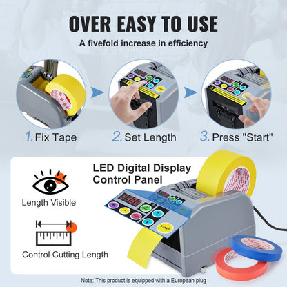 AT-60 - VEVOR Dual Tape Dispenser with 2.36" Width & Auto Mode