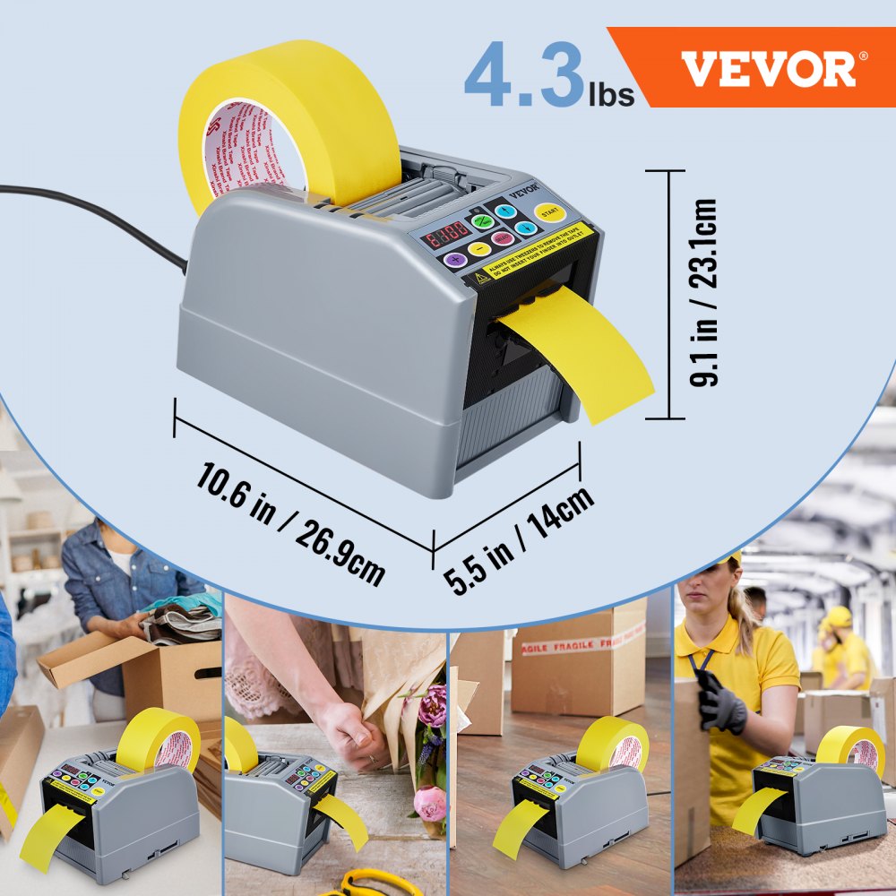 AT-60 - VEVOR Dual Tape Dispenser with 2.36" Width & Auto Mode