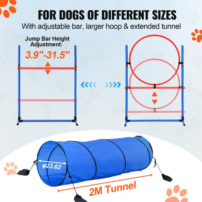 HC-ZAG08 - Upgraded Dog Agility Training Set for Hurdles and Jumps