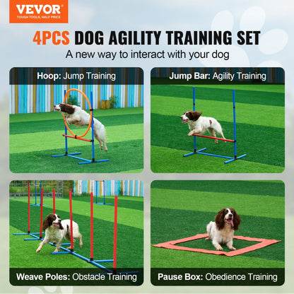 HC-ZAG06 - Upgrade Your Dog's Agility: 4-Piece Training Set with Hurdles