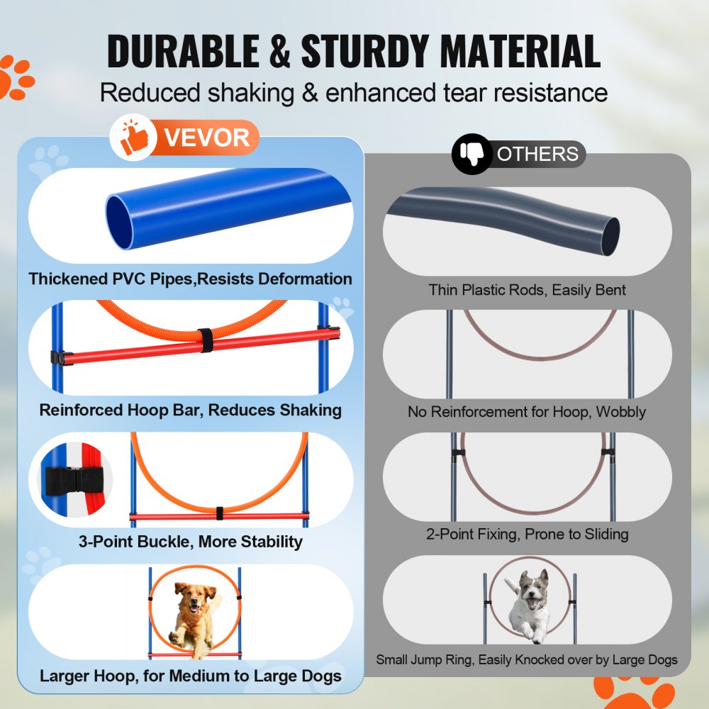 HC-ZAG06 - Upgrade Your Dog's Agility: 4-Piece Training Set with Hurdles