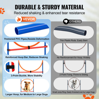 HC-ZAG06 - Upgrade Your Dog's Agility: 4-Piece Training Set with Hurdles