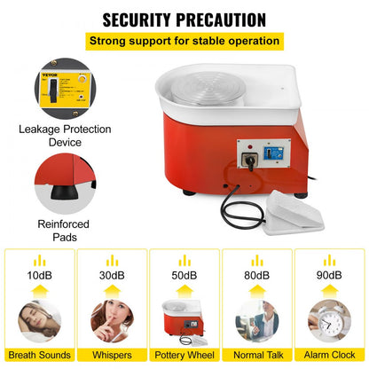 010472796874 - 9.8-inch VEVOR Pottery Wheel with Dual-Direction Rotation