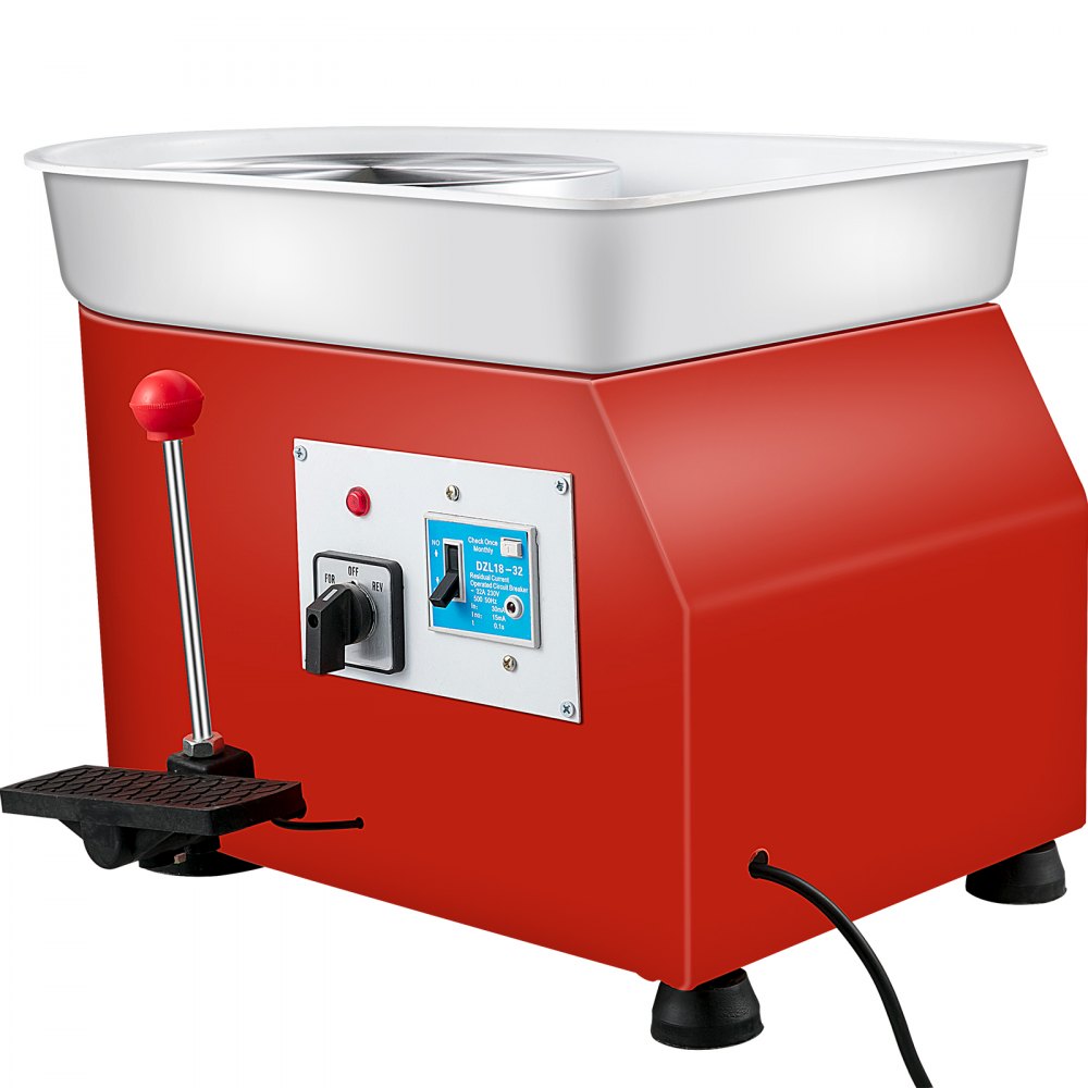 010897255703 - 25cm Compact Pottery Wheel with Manual & Foot Pedal