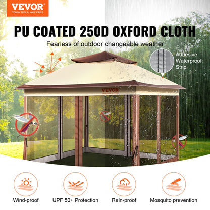 AF101 - 11x11 ft VEVOR Patio Gazebo with Mosquito Netting