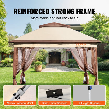 AF101 - 11x11 ft VEVOR Patio Gazebo with Mosquito Netting