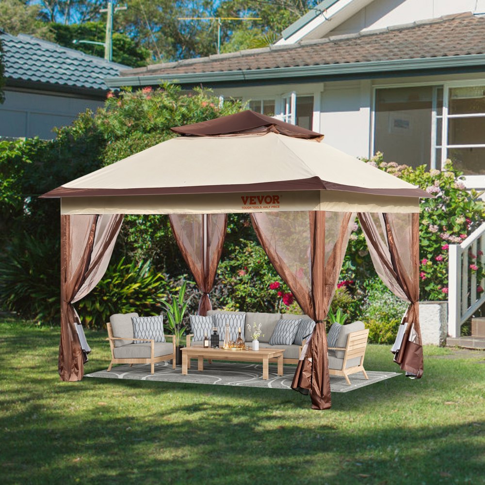AF101 - 11x11 ft VEVOR Patio Gazebo with Mosquito Netting