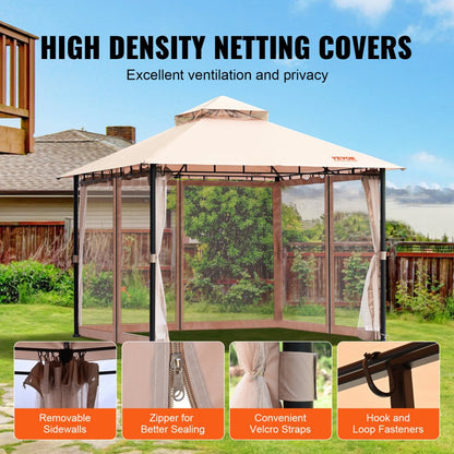KD-TY013 - 10x10 FT Durable VEVOR Patio Gazebo with Mosquito Netting