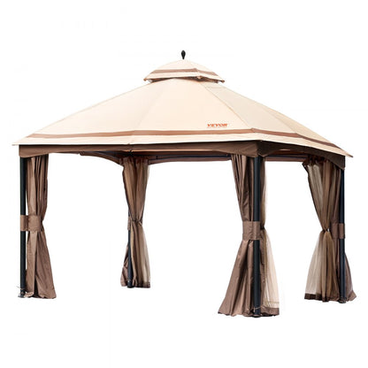KD-TY007-1 - 10x13 FT VEVOR Patio Gazebo for 10-12 People, UPF 50+