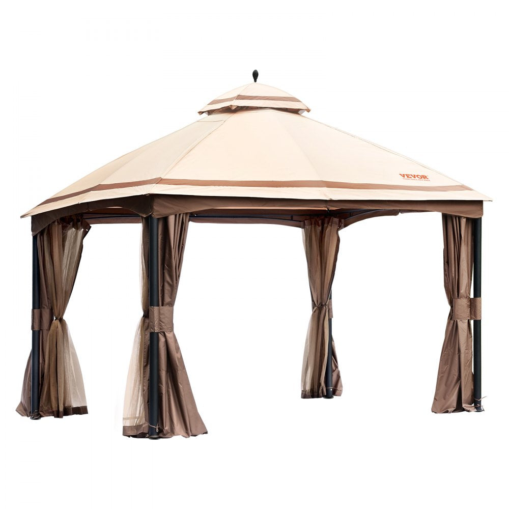 KD-TY007-1 - 10x13 FT VEVOR Patio Gazebo for 10-12 People, UPF 50+