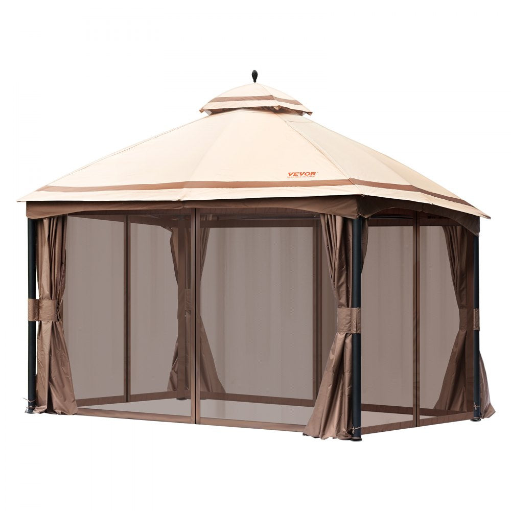 KD-TY007-1 - 10x13 FT VEVOR Patio Gazebo for 10-12 People, UPF 50+