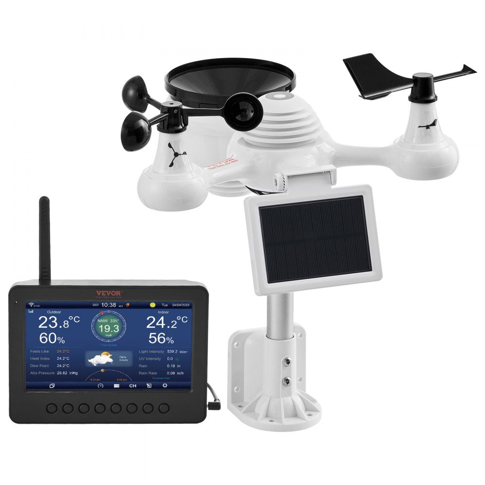 YT60233 - 7-Inch Wi-Fi Weather Station with Solar Power & Sensors