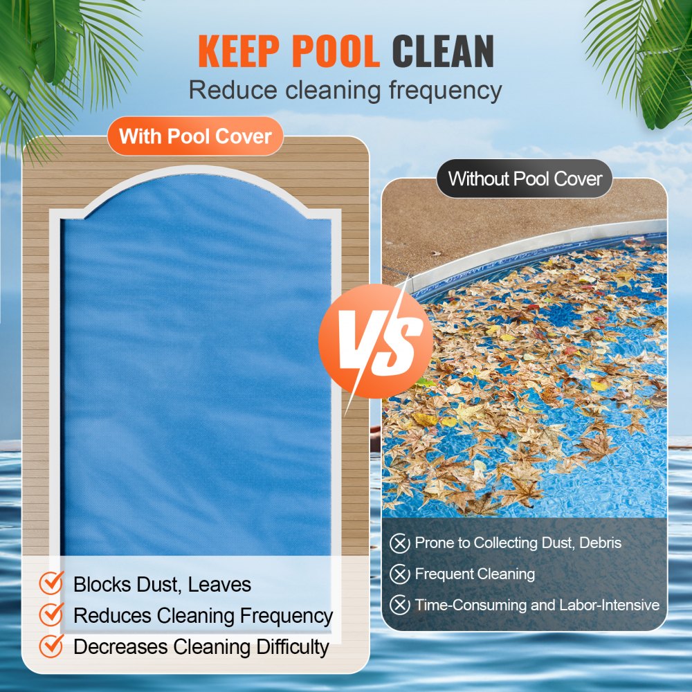300-36*18 - Durable 36 x 18 ft VEVOR Solar Pool Cover for Year-Round Use
