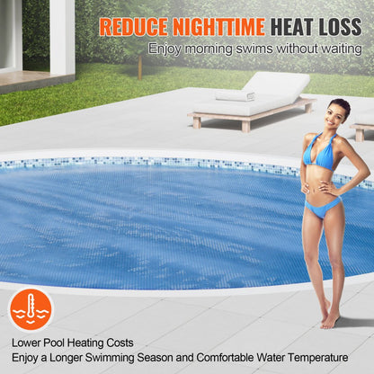 280-10 - 10 ft Round Durable Solar Pool Cover for Year-Round Warmth