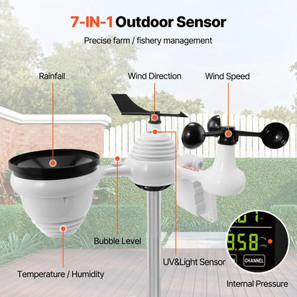 YT60234 - 7-in-1 Wi-Fi Weather Station with IPX6 Waterproof Rating