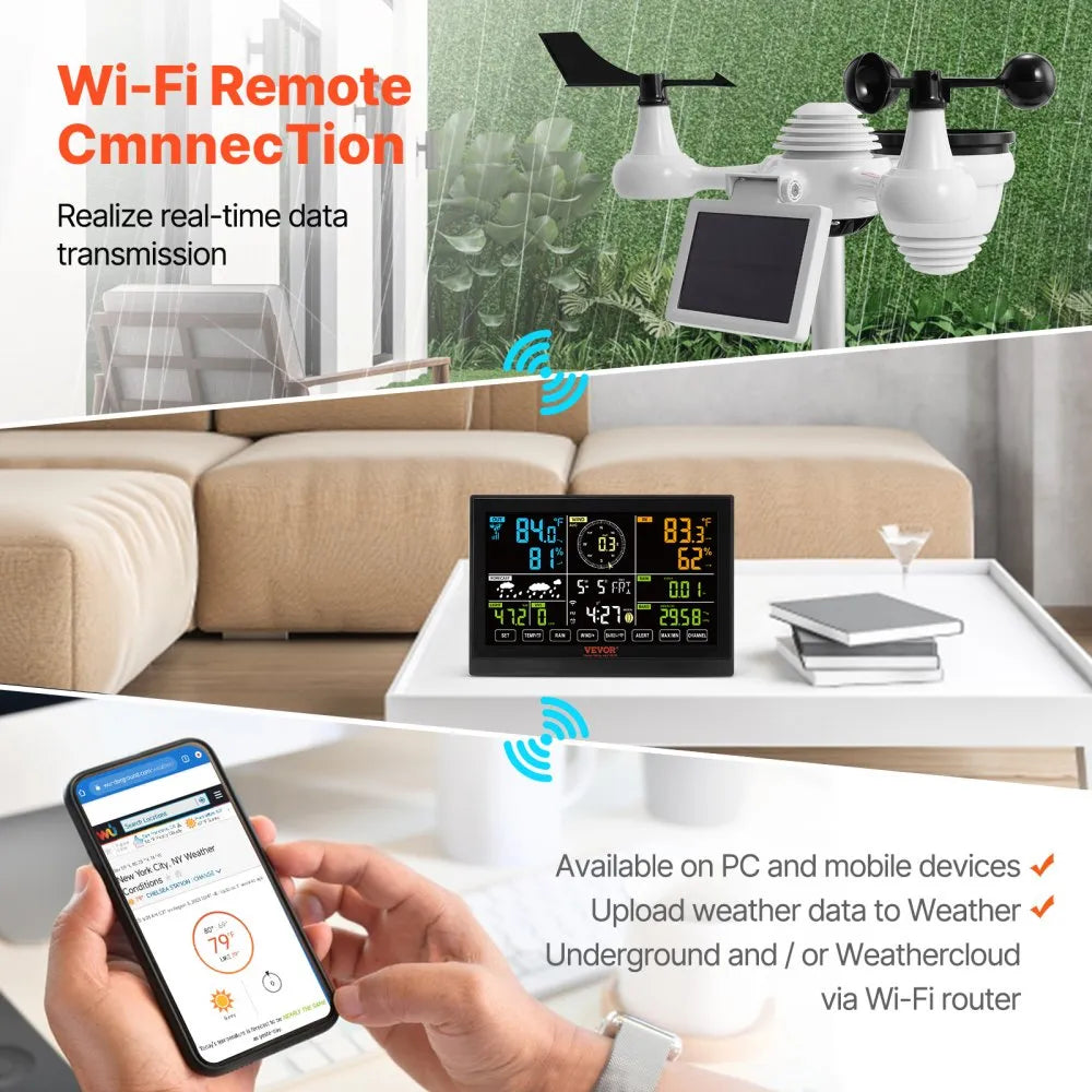YT60234 - 7-in-1 Wi-Fi Weather Station with IPX6 Waterproof Rating