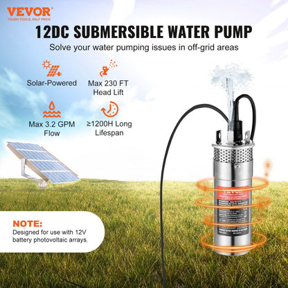 SPX-12V - Eco-Friendly 120W Solar Water Pump for Deep Wells & Irrigation