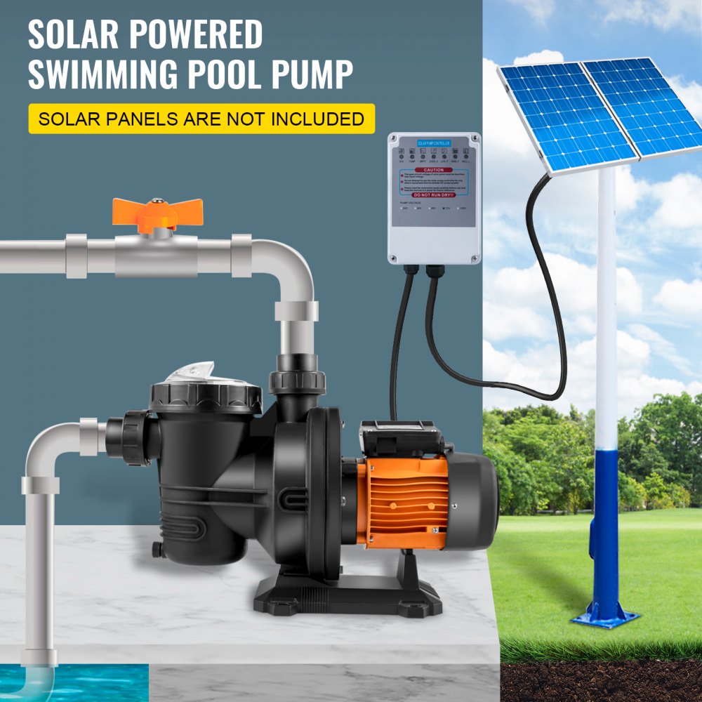 JP21-19 / 900 - Durable Solar Pool Pump, 62FT, 900W, Quiet Operation